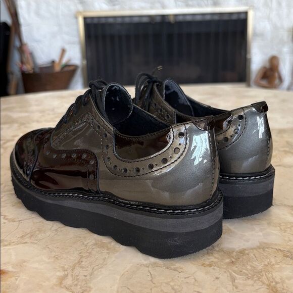 Florentia Pelle Firenze Patent Leather Wingtip Brogues - Picture 8 of 15